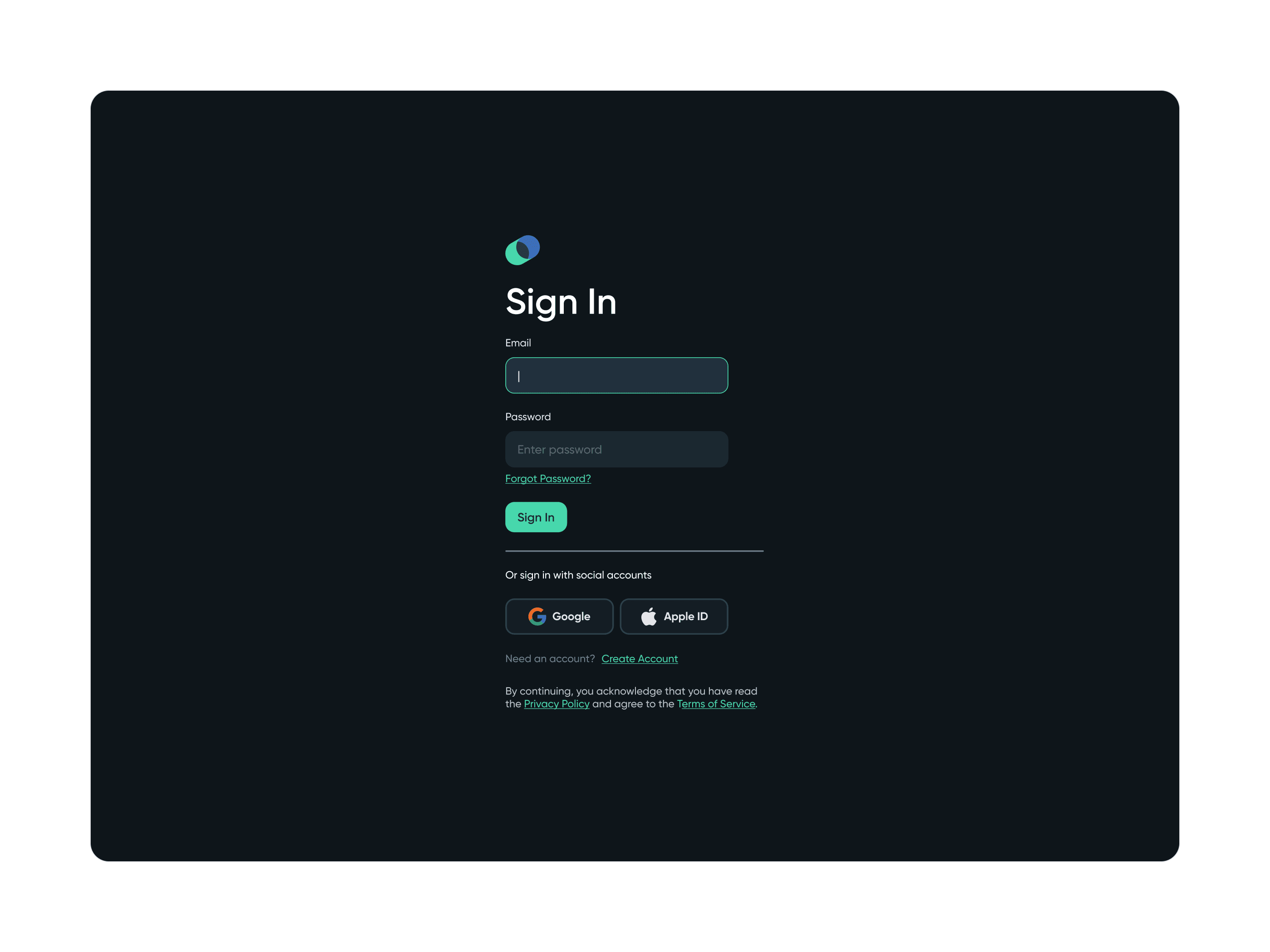 Immertec sign-in interface showing streamlined authentication options including email, Google, and Apple ID sign-in methods